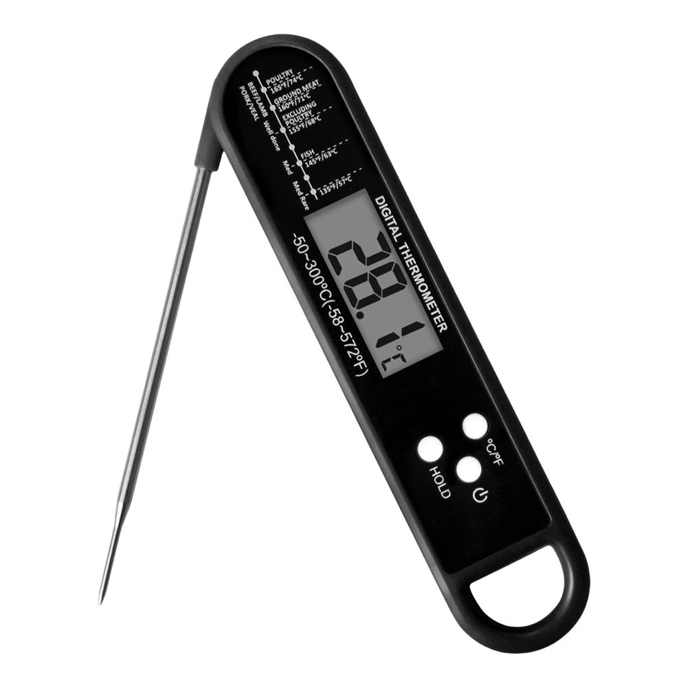 

Цифровой термометр для мяса, мгновенный пищевой термометр со складным зондом, масляный термометр для кухни, гриля и барбекю на открытом воздухе