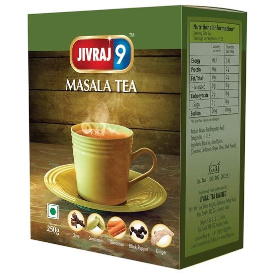 Jivraj 9 Assorted Combo Pack With Masala Tea (1 Pack, 250g) and Assam Tea CTC Leaves (2 Packs, 2kg Each)