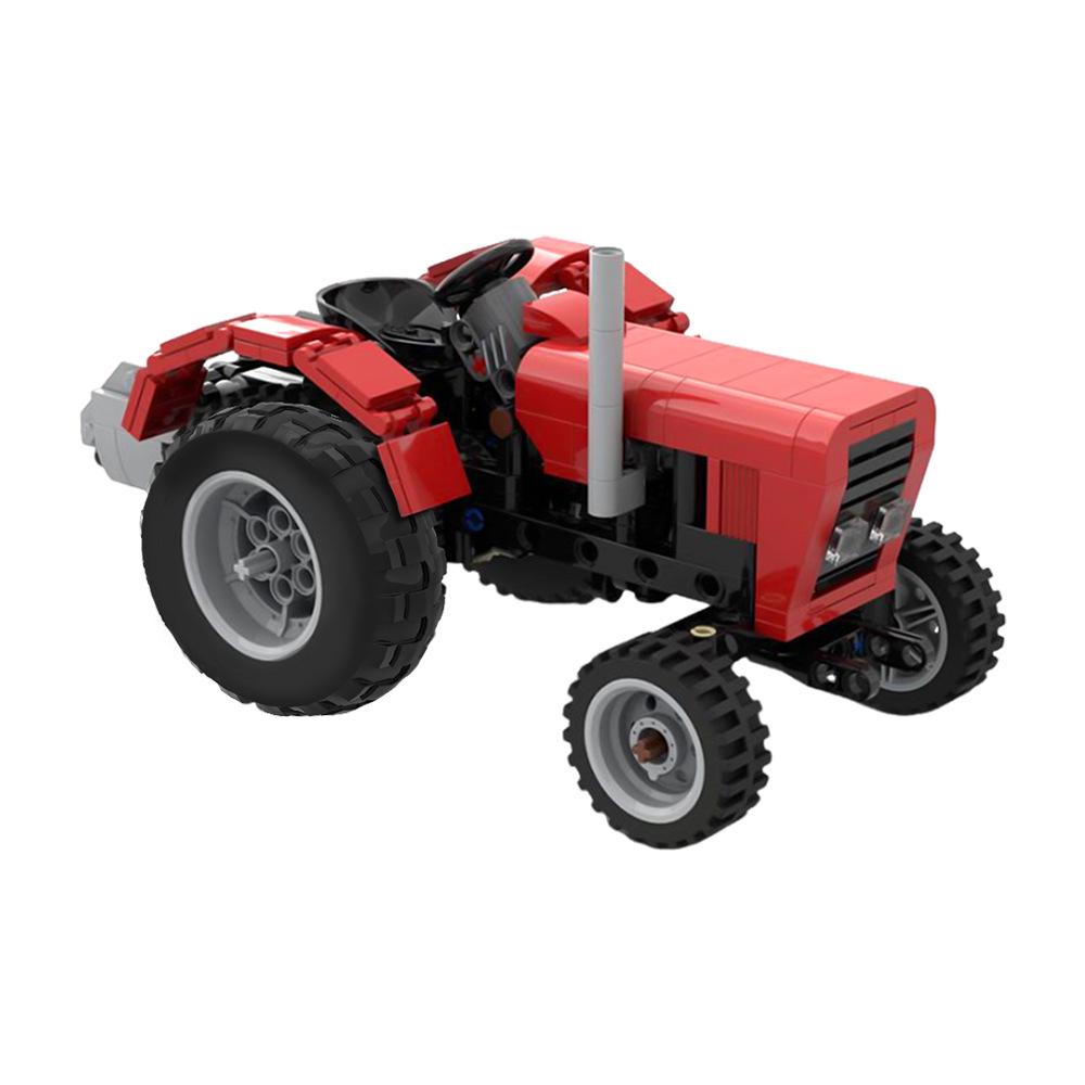 Vintage Tractor Model Building Blocks Toy Compatible with Lego - MOC-169171