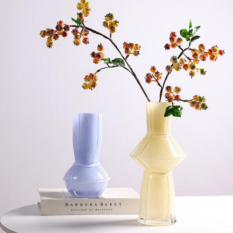 Glass Vase Colorful Geometric Creative Glass Bottles Hydroponics Terrarium Glass Vase Home Decoration Accessories