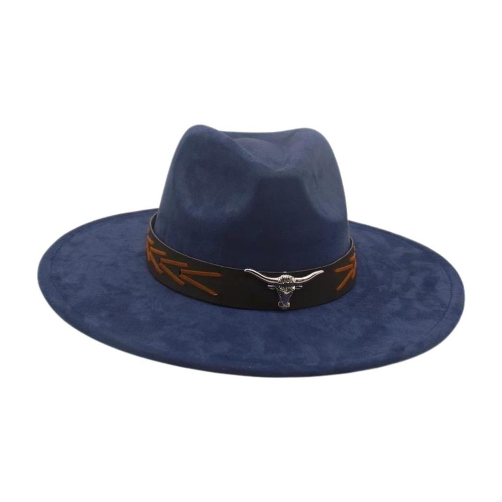 Grassland Ethnic Style Dance Sunscreen Travel Shooting Big Eaves Hat Men'S And Women'S High-End Flat-Brimmed Top Hat
