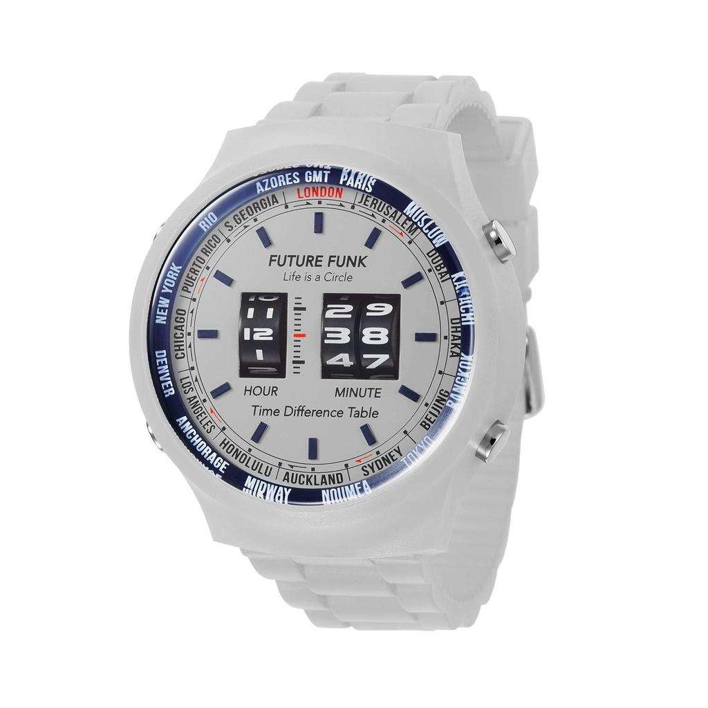 FUTURE FUNK Watch with Warranty Men's Analog-Digital Space-Age Design, Waterproof, Manufacturer's Included, FF105-LG