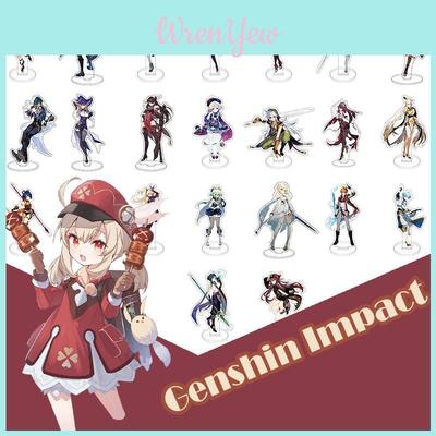 Exquisite Genshin Impact Acrylic Figure Stand Featuring Klee Keqing Ganyu For Desktop Display