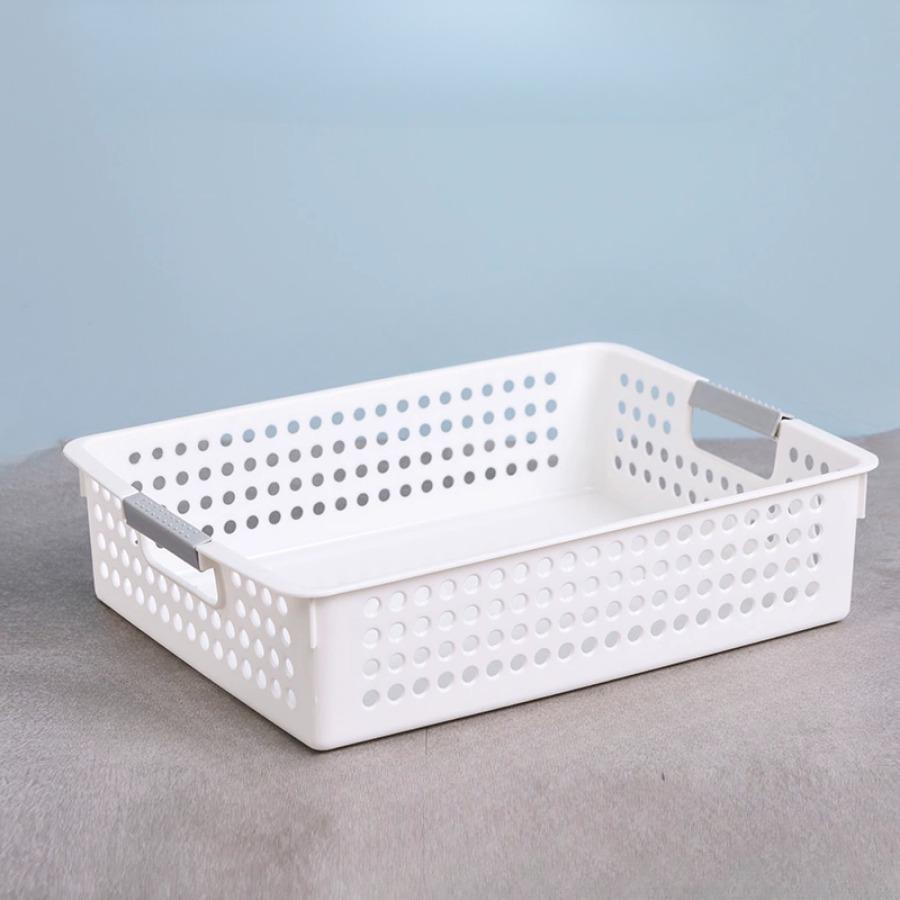 

Бытовая ажурная корзина для хранения разных игрушек и косметики, настольная утолщенная пластиковая корзина для хранения S