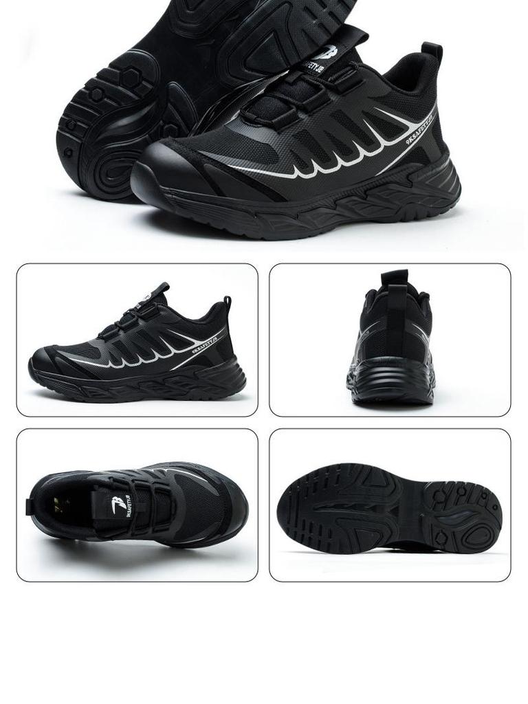 Atmungsaktive Fly-Knit Sicherheitsschuhe mit Stahlkappe - Bruchsicher, Durchstichfest, Stoßdämpfend, Abriebfestes Arbeitsschutzschuhwerk