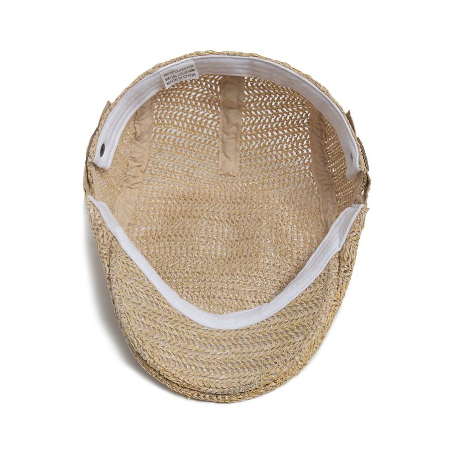Fashion Faux Hand Woven Straw Berets Men Women Summer Breathable Sun Visor Outdoors Casual Solid Color Mesh Hat Painter Beret