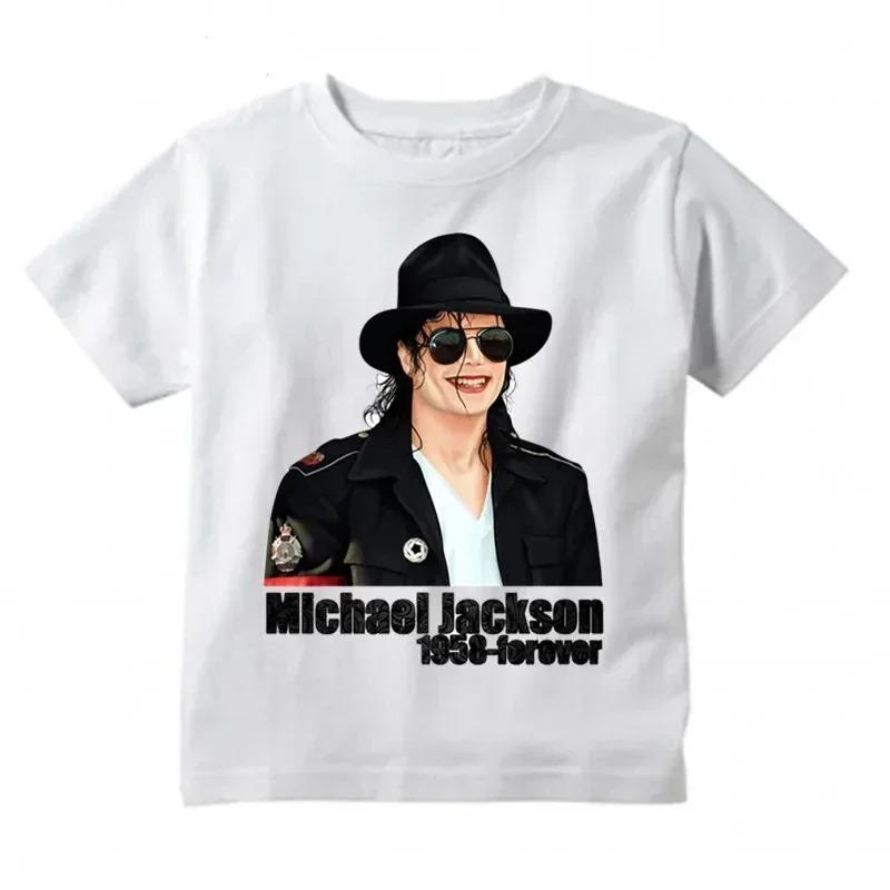 Vendita Calda T-shirt Stampata Grafica Michael Jackson Moda Rock Harajuku Casual Manica Corta Girocollo Donna Uomo Top Oversize Streetwear Estate Nuova Maglietta