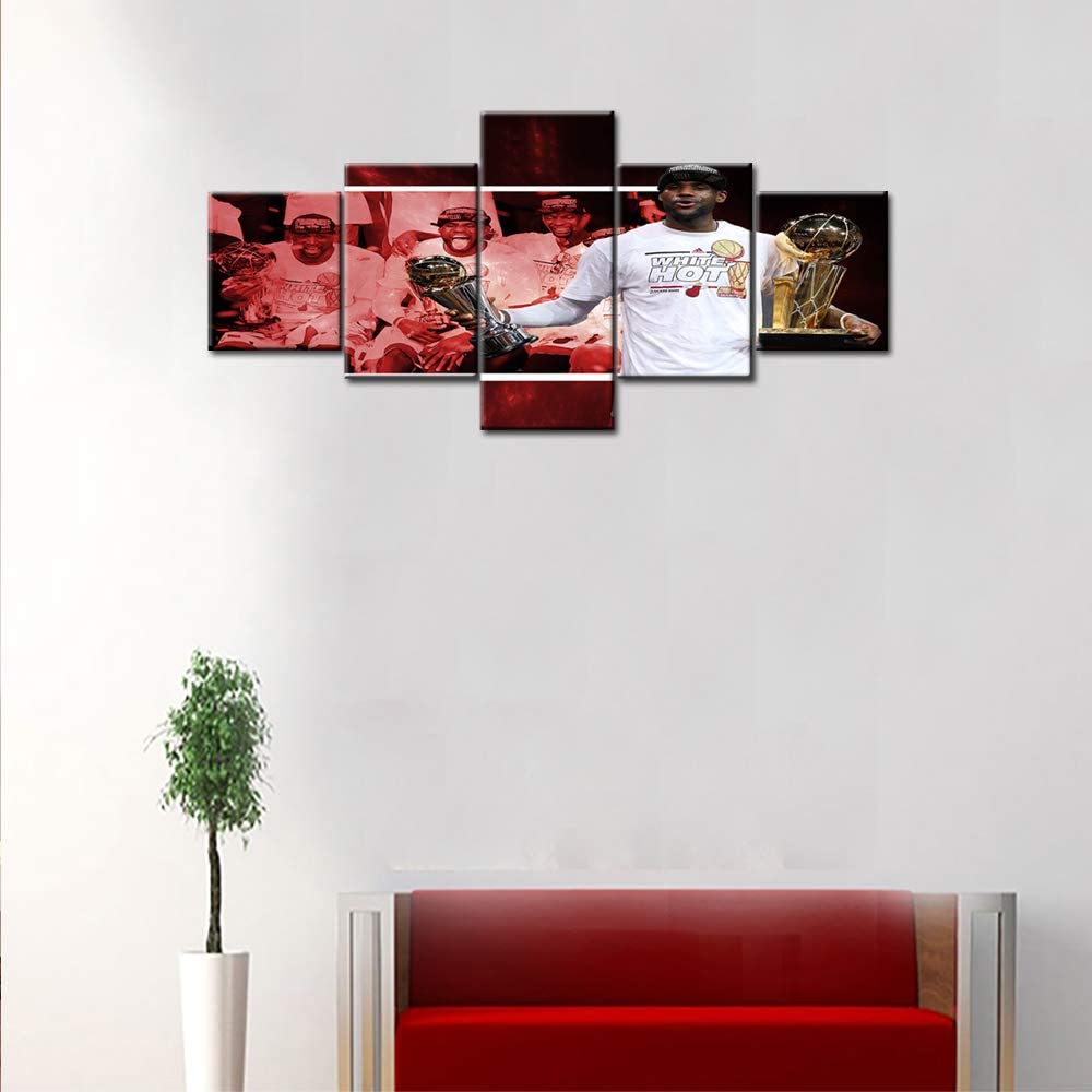 

5 шт., звезда баскетбола, спортивный тренажерный зал, 5 шт., картины на холсте, искусство HD принт, современный абстрактный плакат, декор комнаты, стена