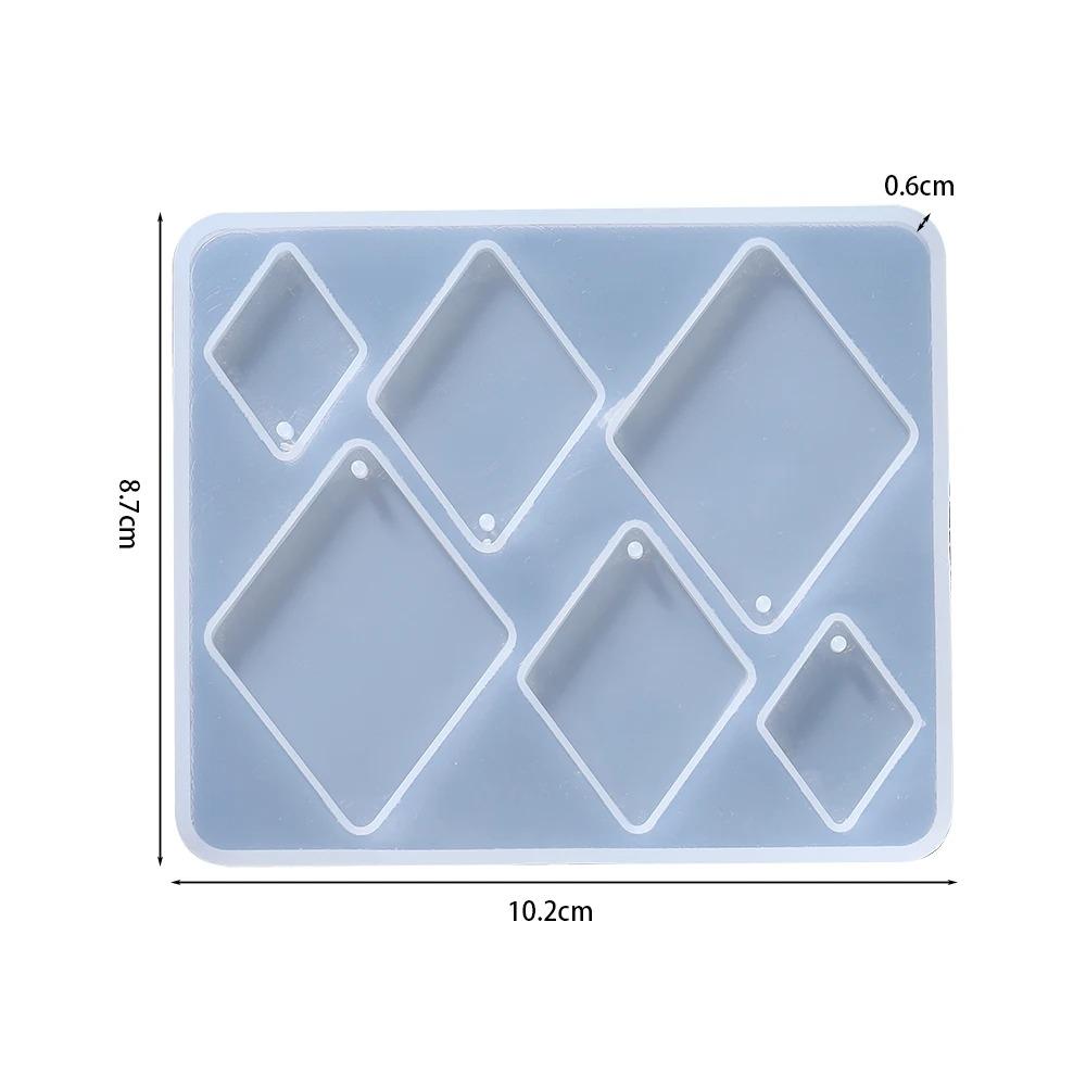 Geometric Earring Pendant Silicone Mold For Epoxy Resin DIY Earring Keychain Necklace Charms Resin Silicone Mold Jewelry Making