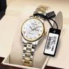 Damen Luminous Wasserdichte Automatische Quarz Stahlband Uhr