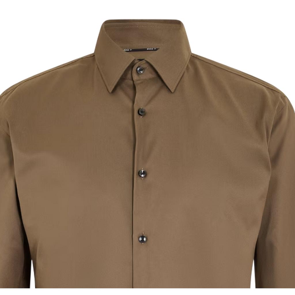 BOSS Mens Plain Oxford Long-Sleeved Shirt
