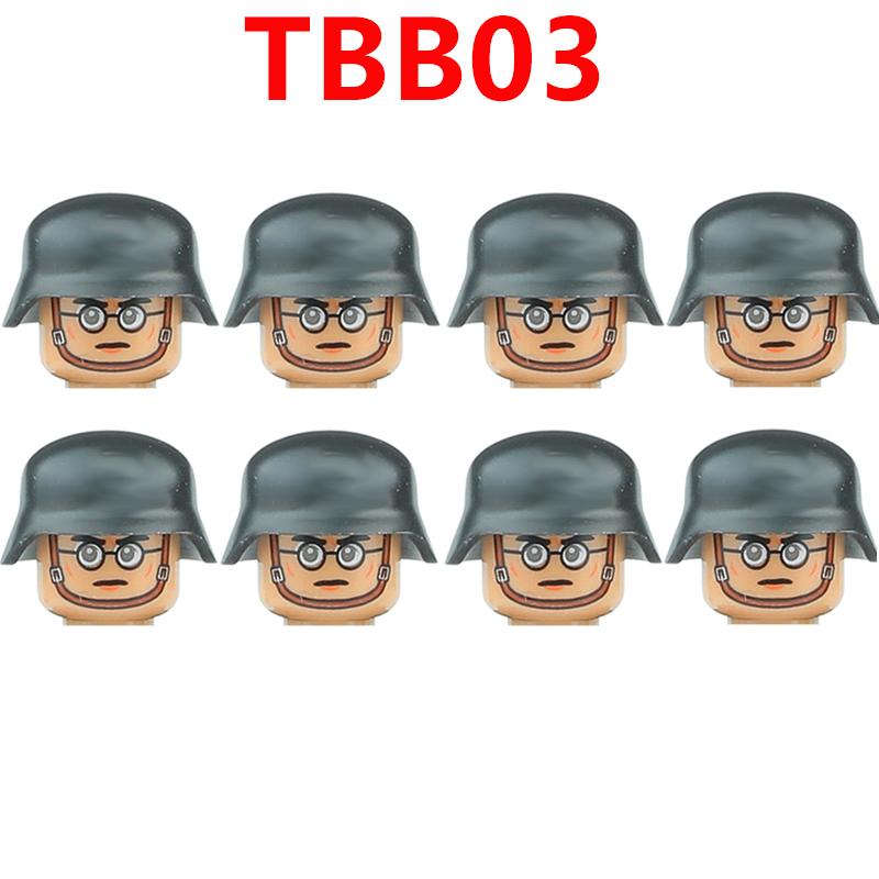 WW2 Military German Soldiers Figures Building Blocks Army Infantry Warrior Gunner Armour Cannon Weapons Bricks Toys For Kids
