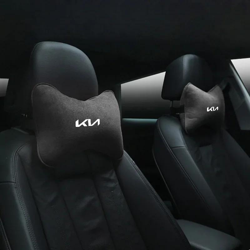 QDIM8 Soft Car Headrest Pillow Neck Rest Cushion Support Seat For Kia Ceed Sportage Picanto Cerato Seltos Soul Rio 3 4 5 2021 2020 GT