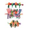 Parrot Chew Toys Set Birds Shredding Foraging Toys Bite Resistant Anxiety Reduction Cage Hanging