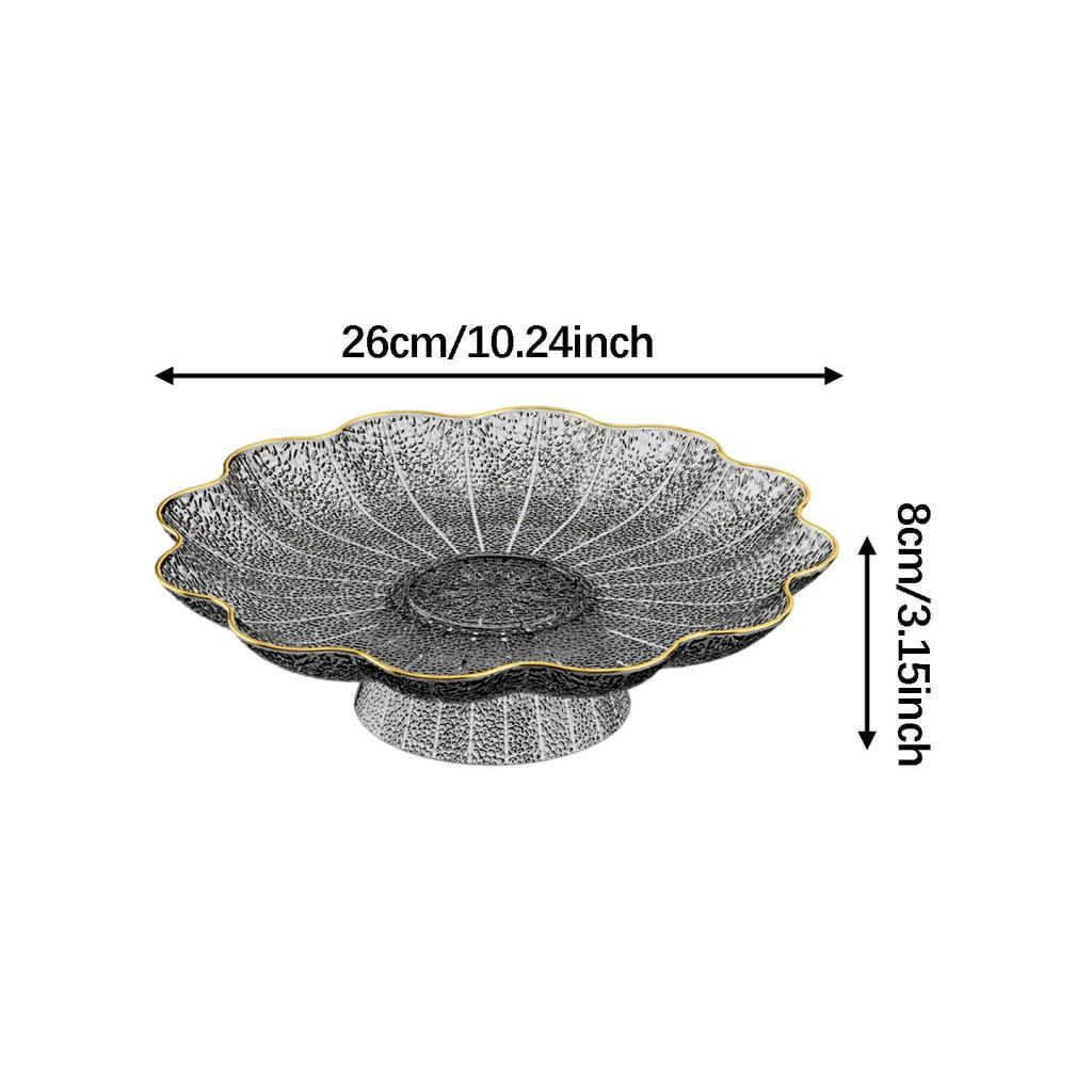 Elegant Table Fruit Bowls PET Footed Tray Decorative Vegetable Holder Organizer for Snacks and Sweets