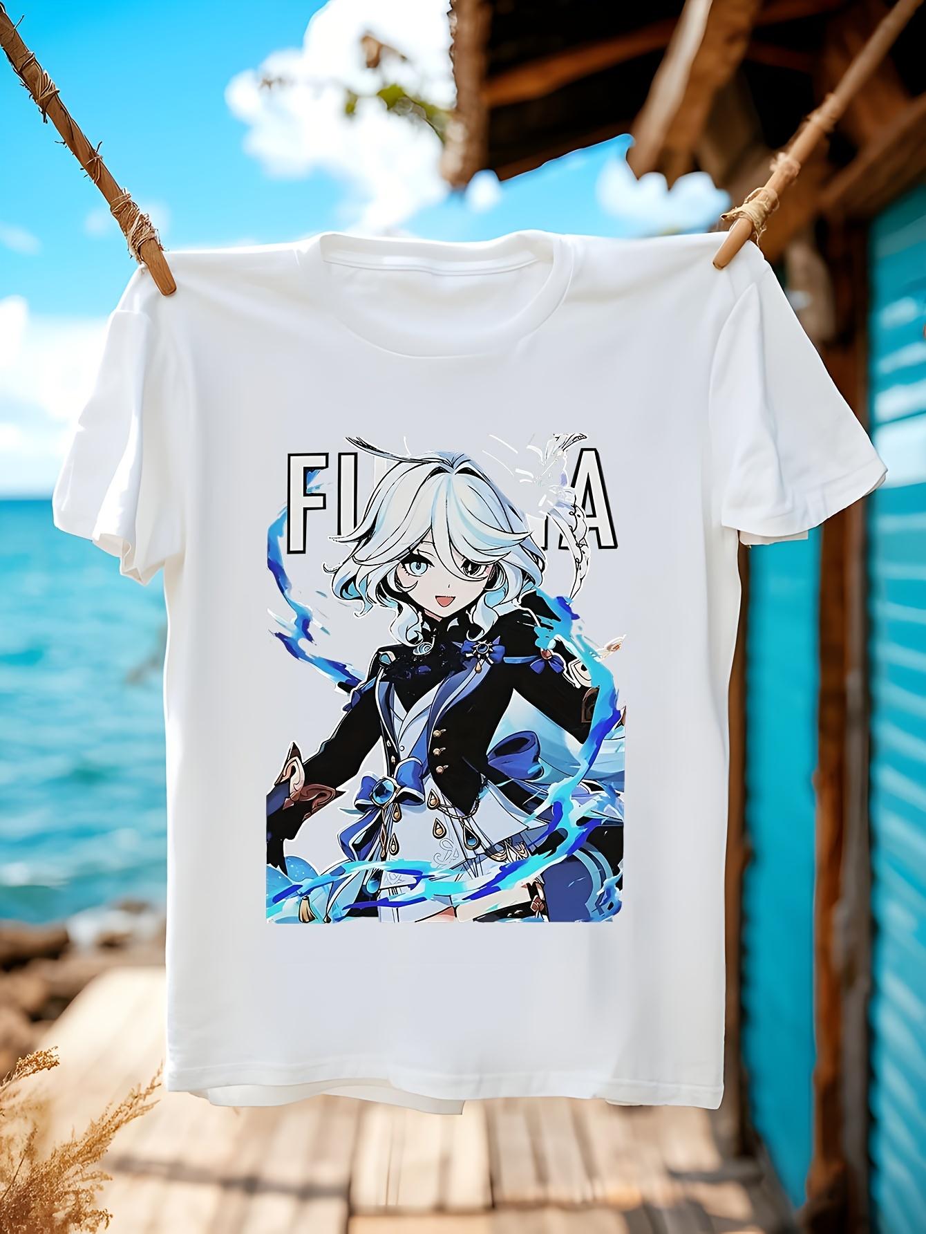 Genshin Impact Furina Anime Graphic Tshirt Graphic Tshirt... XXXL