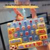 Candy Color 26 Keys Keycap Clicker Keychain Mini Stress Relief Fidget Toy Lovely Bag Pendant for Kids Birthday Gift