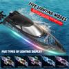 2.4GHz Remote Control Boat 30KM H High Speed Remote Controlled Speedboat Water Cooling Protection Low Power Reminder