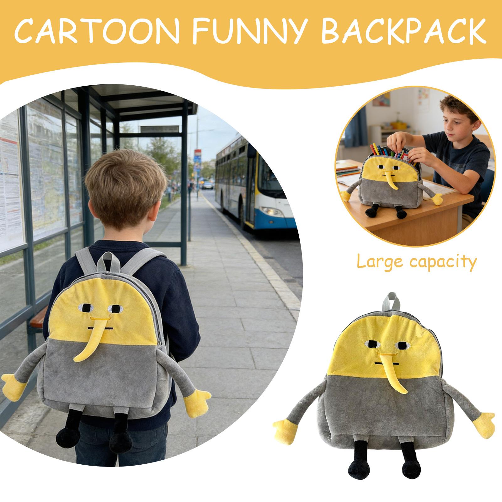 

Смішний Плюшевий Рюкзак-Лимонна Голова Мультяшна Сумка Через Плече в Стилі Мемів One Size жовтий