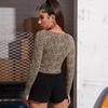 2026 Hot-Selling Women's Tops Leopard Print Sexy Tie-Up Long Sleeve T-Shirt