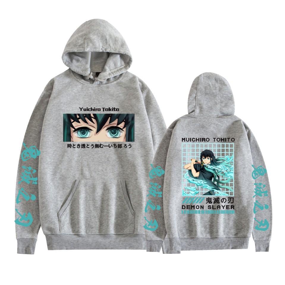 New Demon Slayer Japanese Anime Series Printed Men's Fashion Casual Hooded Long-sleeved Sweatshirt Adult Couple Pullover Top