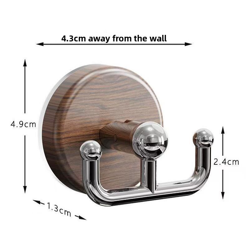 

Suction Cup Disc Double Hook Bathroom No-Drill Heavy-Duty Load-Bearing Household Hook Double-edged 1PC