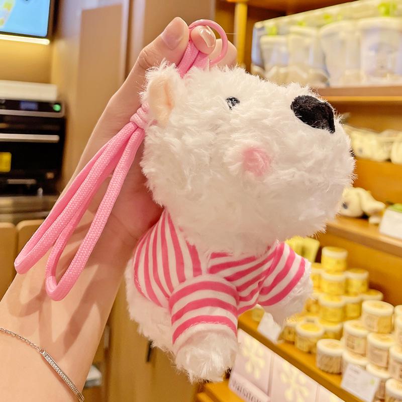 Charming Westie Terrier Plush Toy Pendant – Cute Bag Charm & Gift for Girls