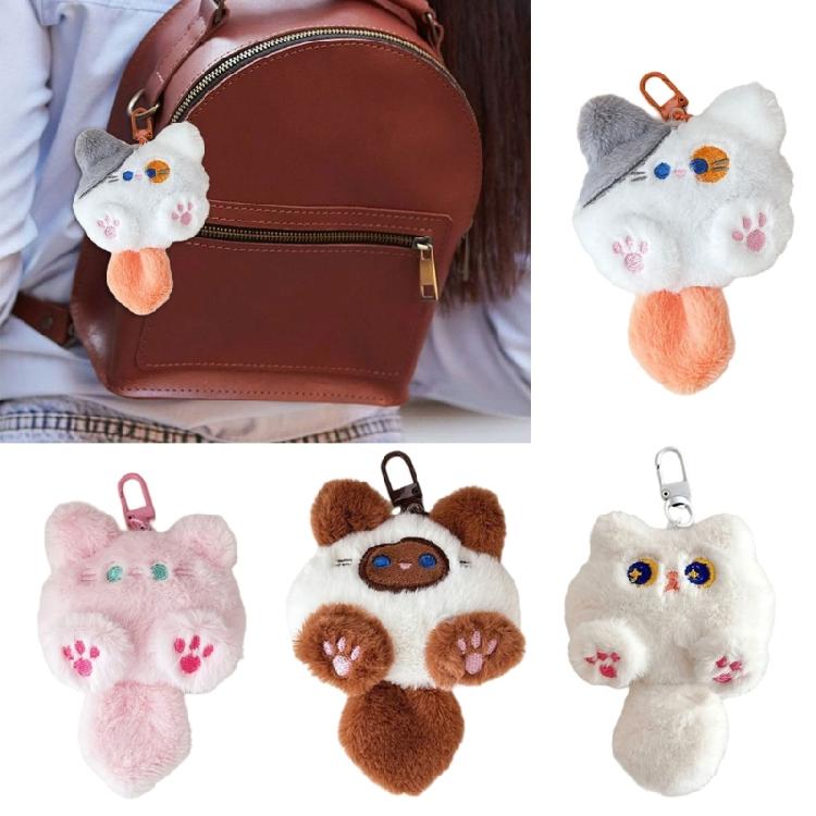 Cuddly Cat Plush Keychain Plush Cartoon Animal Ornament For Teens Girls Backpack Jewelry Decoration