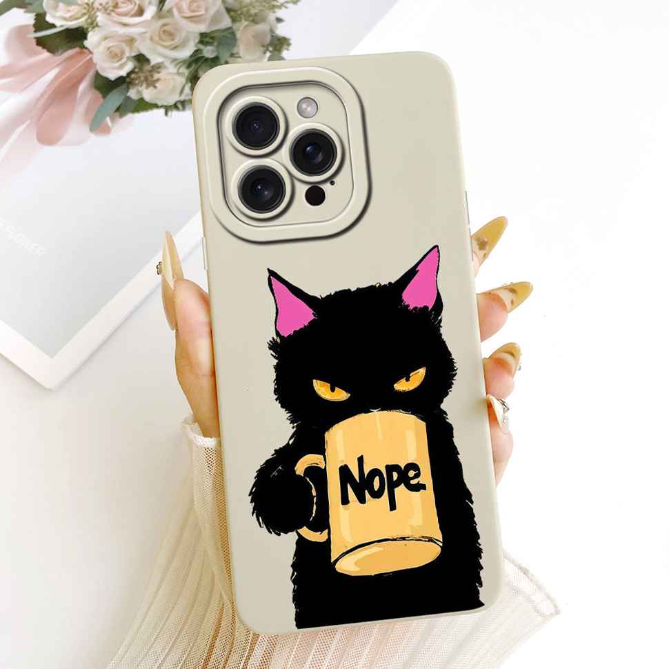 Für iPhone 13 Pro A2638 A2483 Hülle Cartoon Katze Blumen Silikonhülle Für iPhone 13Pro A2636 A2639 A2640 Handyhüllen Bumper