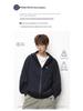 Men's Heavyweight Retro Color Block Embroidered Cardigan Hoodie Jacket