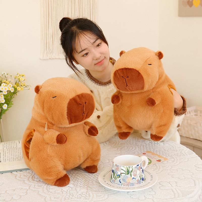Warmer Hand Winter Pillow Capybara Plush Toy Cute Cartoon Girl Birthday Gift