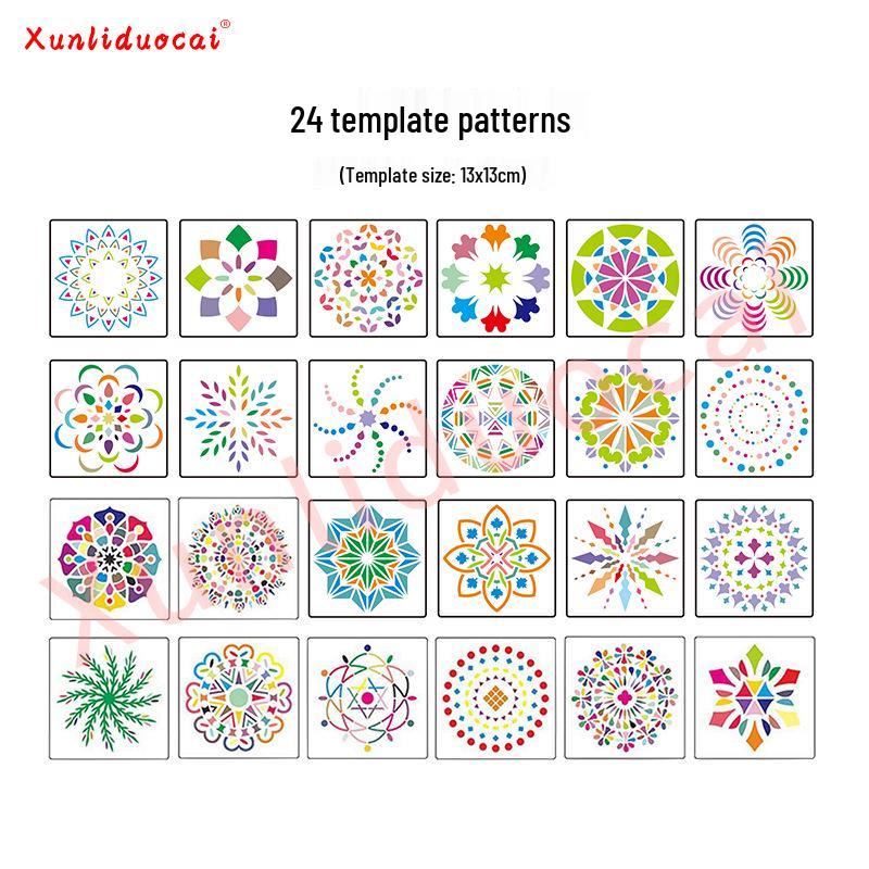 53-Piece Children's Mandala Drawing & Dotting Tool Set