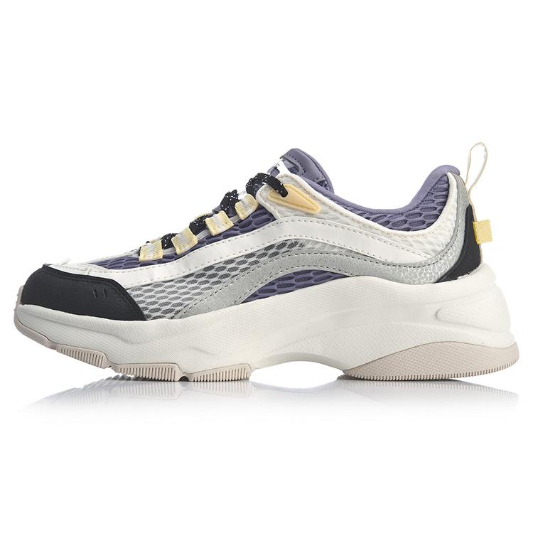 

new LiNing Aurora WindWalker Anti Slip Wear Resistant Breathable Balance Low Top Chunky Sneakers Women s Lavender Gray 35.5