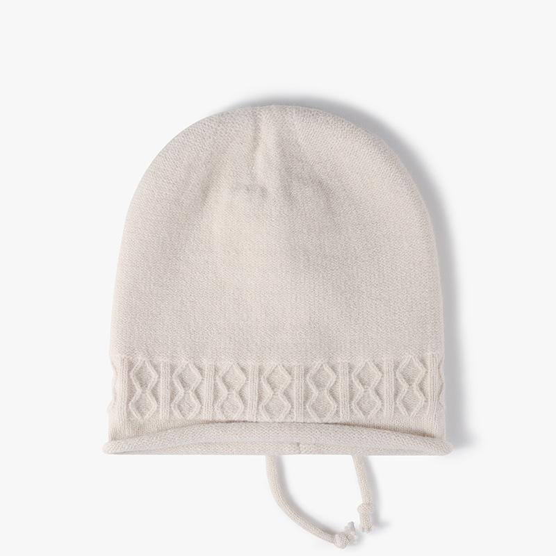 1pc Winter Warm Drawstring Knit Hat,Windproof,loose Adjustable Beanie Cap Suitable for Winter Running Ski Hat Head Neck Warmer