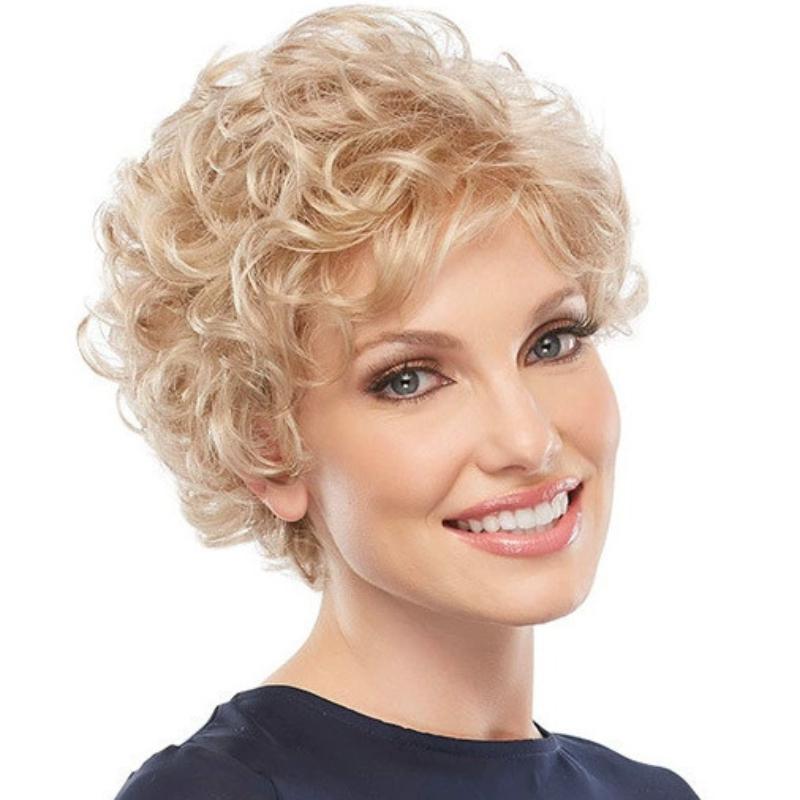 

Женская мода вьющиеся наращивание волос черный коричневый светлый натуральный синтетическое волокно вьющиеся волосы покрытие белые волосы и выпадение волос