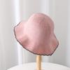 New spring and summer retro fashion bucket hat knitted basin hat casual sunshade sunscreen woven hat versatile