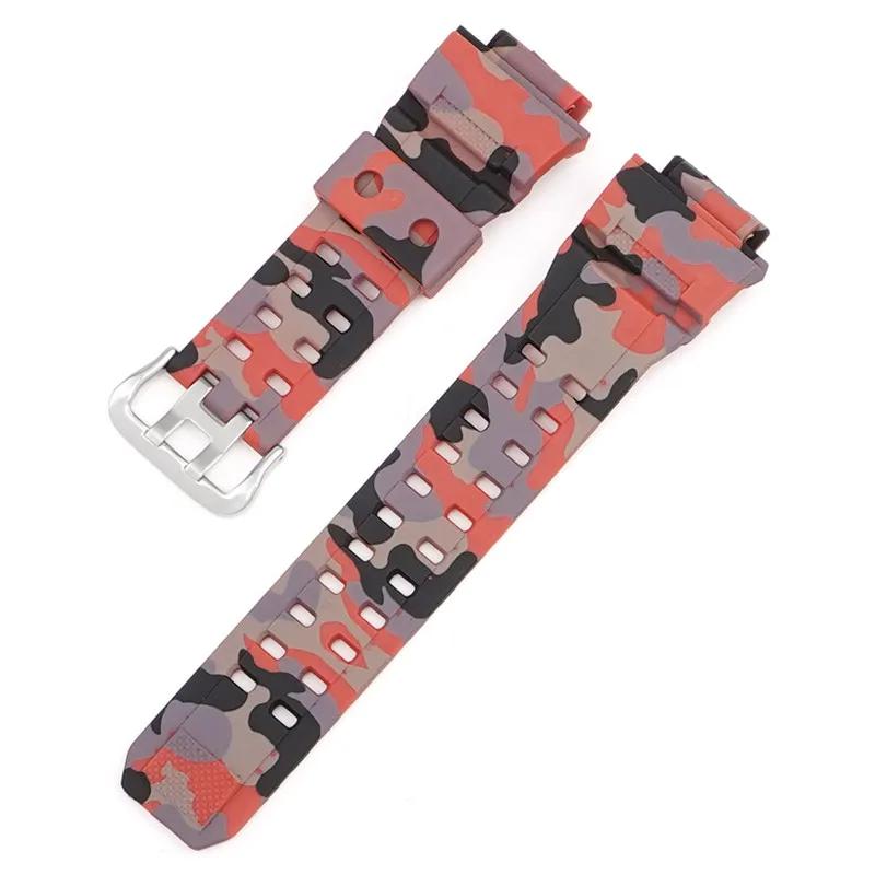 Resin Silicone Strap for Casio G-SHOCK RANGEMAN GW-9400 GW-9300 Men Camouflage Rubber Sport Waterproof Band Watch Accessories