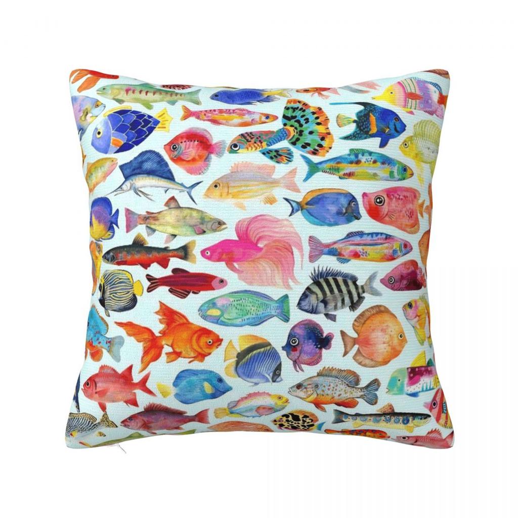 Povlak na polštář Vintage design pstruha Ryby Povlak na polštář Kreslené ryby Povlak na polštář Do kanceláře Auta Domů Dekorativní povlaky na polštáře