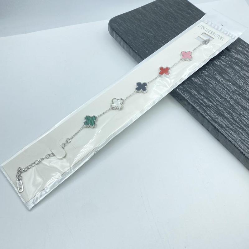 Mm Nicht verblassendes Edelstahl-Vierblättriges Kleeblatt-Armband für Damen - Frischer Stil