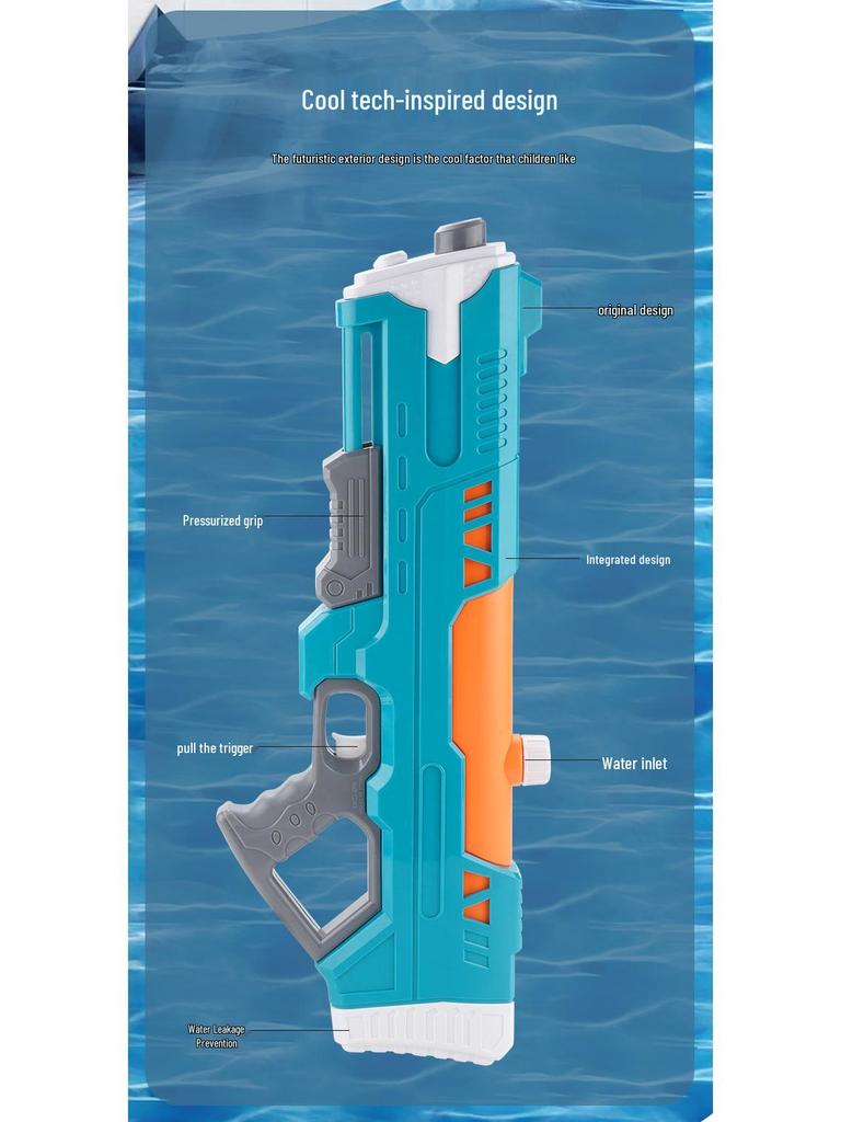 High-Capacity Summer Water Gun for Kids - Pull-Out Sprayer for Beach and Splash Party Fun
