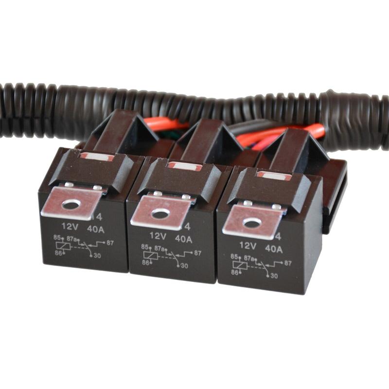 7L5533A226T Electric ECU Control Dual Fan Upgrade Wiring Connector Harness For GM Pickup 1999–2006