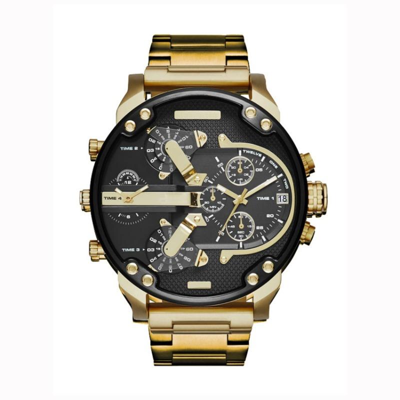 Herrenuhr personalisiert großes Zifferblatt trendige Uhr Edelstahl mit Quarzwerk