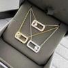 Elegant Women's Large Diamond Pendant Necklace: Light Luxury, Versatile, High-End Fashion.