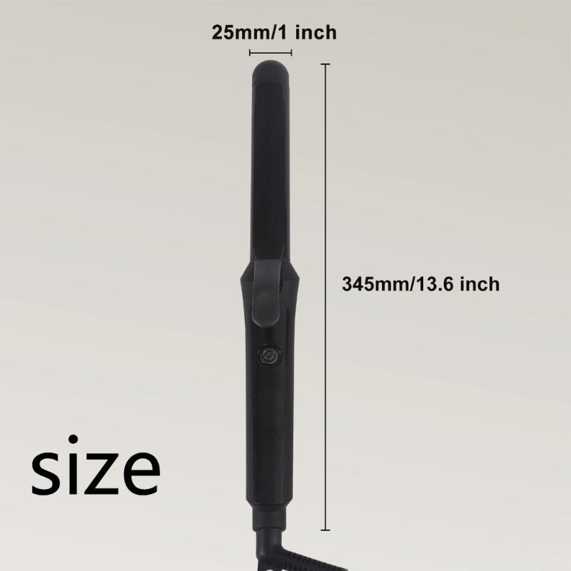 Ions Ceramic Hair Curling Iron 25mm Barrels Size For Natural Styles And Curls Safe Hair Curler for Various Hair Type
