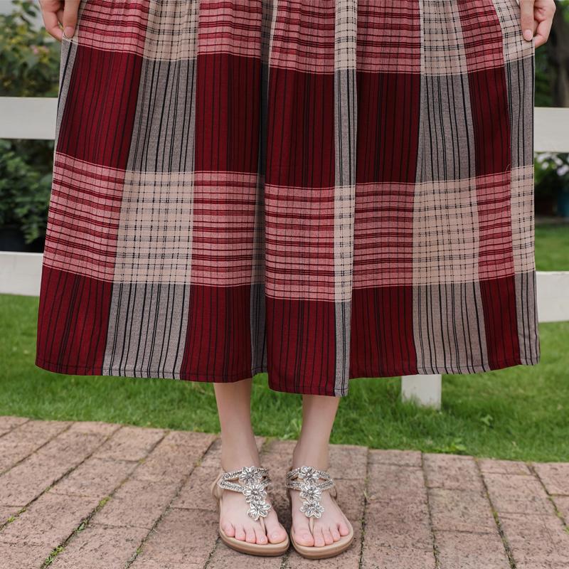 Women's Boho Print Maxi Dress, Loose Casual Short Sleeve Summer Dress (XL-5XL)