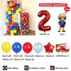 112pc/set Sam Fireman Fire Truck Set Digital Aluminum Film Balloon 1-9 suitable for birthday  party anniversary graduation seaso