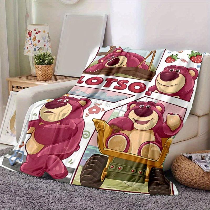 1pc, Strawberry Bear (2) Home Decor Blanket: Cozy Flannel Throw for Bedroom, Living Room, Travel, Camping, Car