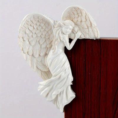 2 SZT. Skrzydła Anioła Prezent do Domu Rzemiosło z Żywicy Ornament na Framugę Drzwiową Dekoracja Wewnętrzna i Zewnętrzna Drzwi Ogrodowe
