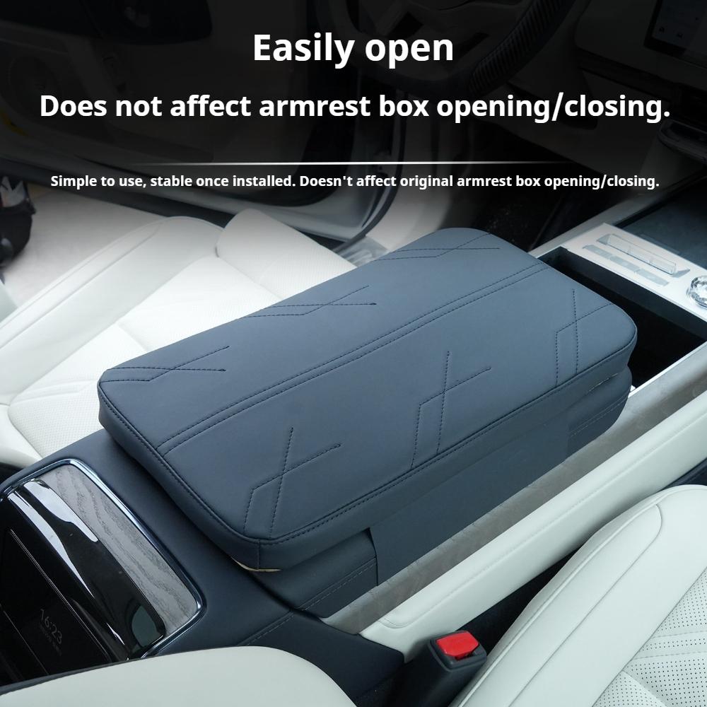 Fit For ZEEKR 9X 2025 Car Specialized Armrest Box Leather Boosted Protective Pad Adhesive Free Interior Decoration
