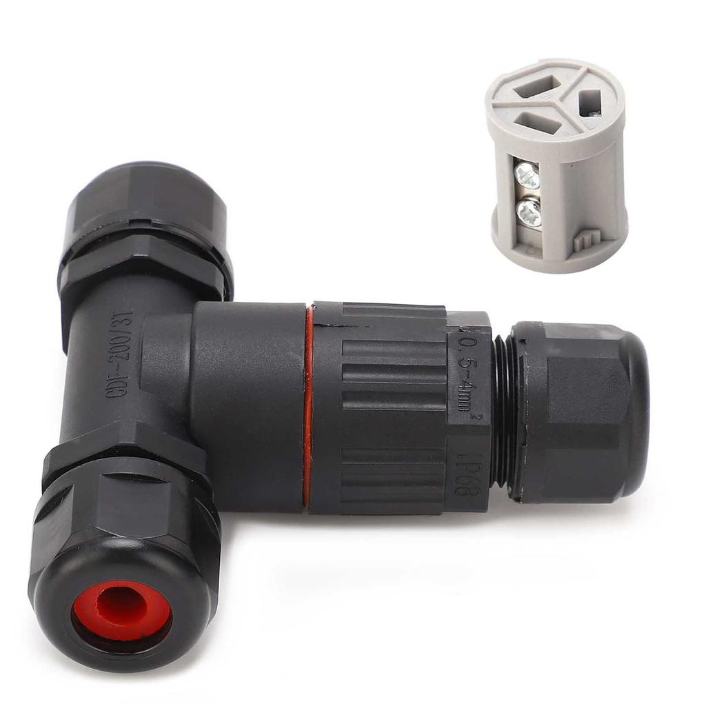 Kabelverbinder IP68 Wasserdicht PA66 Schwer entflammbar Draht-zu-Draht Lampenzubehör CDF‑200/3T